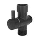 thumbnail image 2 of Desviador de cabezal de ducha Cobre 7/8 Estándar de EE. UU. Montado en la pared Control de agua fría y caliente Válvula desviadora de brazo de ducha para lavabo de inodoro Negro, 2 of 5
