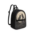 thumbnail image 2 of Eheartsgir Moon Crow Vintage Print Mini Backpack for Shopping Travel, Lightweight Travel Shoulder Bag Polyester Waterproof Small Backpack, 2 of 8