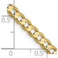 thumbnail image 5 of 14K Yellow Gold 3.8mm Open Concave Curb Chain (24 X 3.8) Made In South Africa lcr100-24, 5 of 5