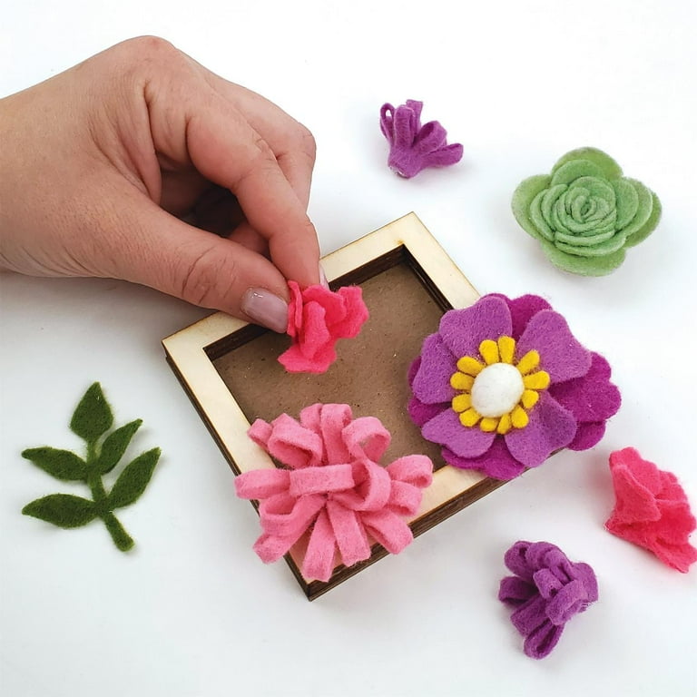 Hello Hobby Create Your Own Mini Felt Flowers Craft Kit with