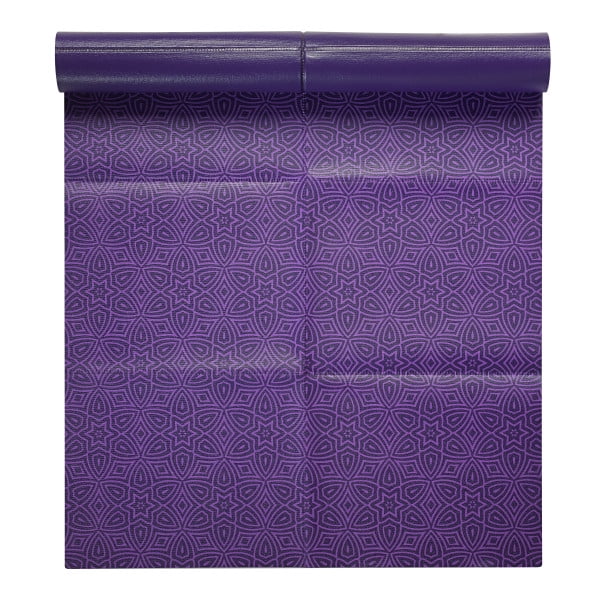 Gaiam Foldable Yoga Mat, Grape Mandala, 2mm 
