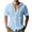 Sky Blue, variant on ZVNAΖH Linen Shirts for Men Casual Button Down Shirts Summer Beach Hoodie Chest 2 Pockets Short Sleeve Shirts Top with Hood