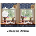 thumbnail image 6 of Independence Day Tie Up Valances Curtain, Adjustable Kitchen Hand Panted Sunflowers Valances for Windows Decor, Rod Pocket Short Curtains Set for Bedroom/Bathroom, 54"x18", 6 of 9