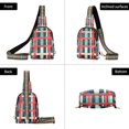 thumbnail image 7 of FORMRS Womens Crossbody Sling Bag Travel Daypack Shoulder Chest Backpack, Green Plaid, 7 of 7