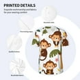 thumbnail image 4 of Daiia Monkeys Swinging from Palms Mens Baseball Jersey Button Down Shirts Short Sleeve Sports Uniforms-Small, 4 of 9