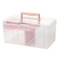 thumbnail image 1 of Toystoory Solución de almacenamiento Go-to Contenedor de almacenamiento de plástico con cajas de almacenamiento bien organizadas de gran Almacenamiento y organización del hogar Rosa (L), 1 of 6