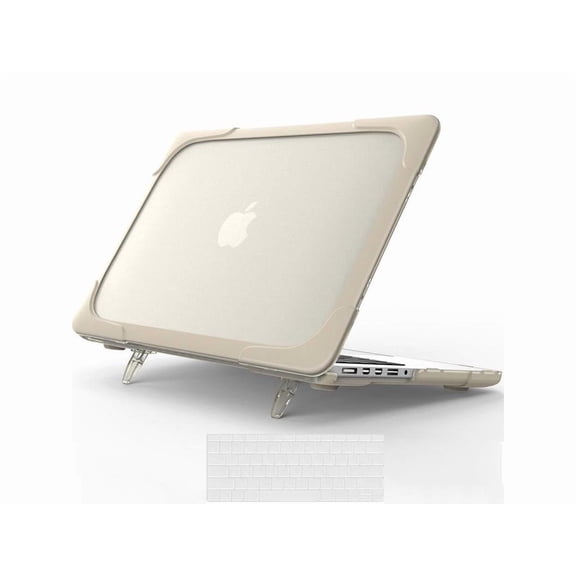For MacBook Pro 13 Inch Retina Case (Version 2015/2014/2013) [Heavy Duty][Snap on][Dual Layer] Hard Cover with Foldable Stand & Keyboard Cover for Mac Pro Retina 13.3 Model A1502 A1425