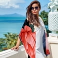 thumbnail image 6 of Fragmented Flowers Elegant Chiffon Silk Scarf - Lightweight & Translucent 180x73cm Women's Wrap, 6 of 6