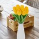 thumbnail image 3 of GOOHOCHY 10pcs PU tulipanes falsos flores artificiales arreglo flor de ramo decoración, 3 of 8