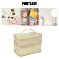thumbnail image 2 of Unique Bargains Floral Makeup Bag Zipper Flower Cosmetic Pouch Beige, 2 of 7