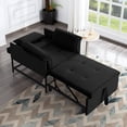 thumbnail image 2 of Gewnee Single Convertible Chair Bed, Sleeper Chair Bed 3 in 1, Stepless Adjustable Backrest,Armchair, Sofa Bed Pull Out Sleeper Bed Living Room, Bedroom, 2 of 14