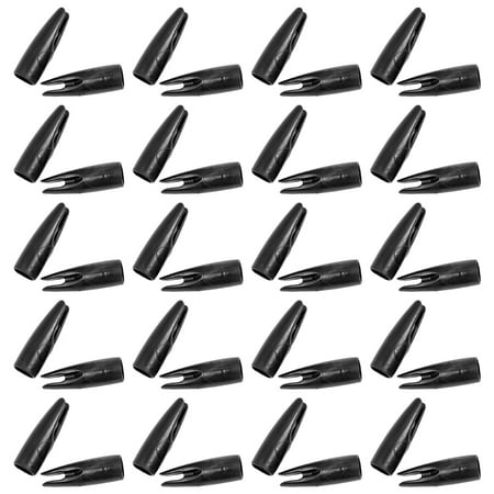 50 PCS Archery Supplies Hunting Durable Covers Arrow Accessories Bow Nock Tail Plastic Glassfiber