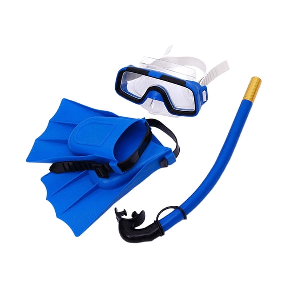 Equipo de snorkel, gafas, equipo, máscara con protector nasal, tubo de respiración antideslizante Azul EUTalla 35 a 39