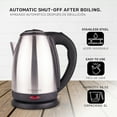 thumbnail image 3 of Electric Kettle Taurus Caronte Stainless Steel 68 oz Capacity Fast Boil Auto Shutoff Silver, 3 of 7