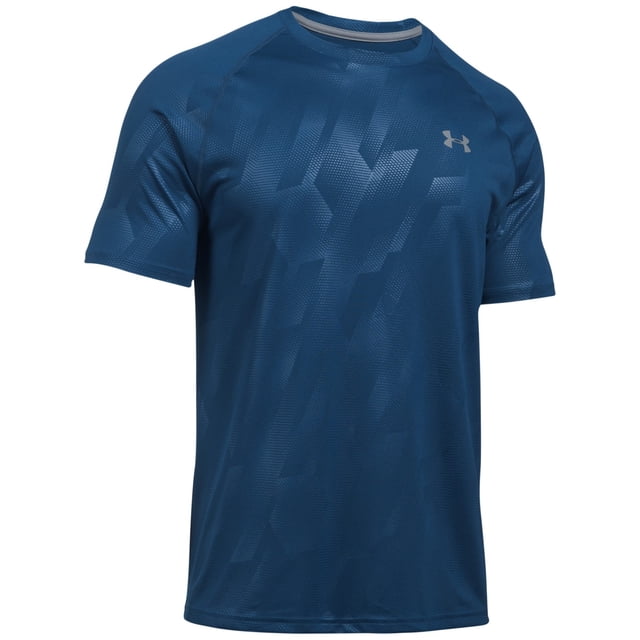 Under Armour Tech Novelty - Camiseta básica para hombre, color azul, grande Under Armour Camiseta básica