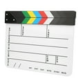 thumbnail image 3 of Claqueta de escena de director de acrílico de 30x25 CMherramienta de fotografía de película de acción de director profesionalpara películas/programas televisión(Pizarra blanca de rayas de colores) Unbranded 2212200023512, 3 of 7