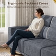 thumbnail image 5 of Asofer 89" Modern Chenille Sofa Couch, 3-Seater Upholstered Settee with  Pillows &Pockets for Small Spaces, Apartment,Dark Gray, 5 of 11