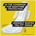 thumbnail image 2 of Kotex U AllNighter Ultra Thin Overnight Pads with Wings, Extra Heavy Flow, Unscented, 24 Count, 2 of 4