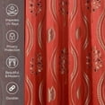 thumbnail image 6 of Luxurious Beautiful Curtain Panel Set with Attached Valance and Backing 54" X 84 inch (Set of 2), Red, 6 of 6