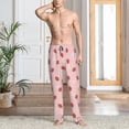 thumbnail image 5 of Uemuo Hand Drawn Strawberry Pattern Men's Wide Leg Palazzo Lounge Pants with Pockets Light Weight Loose Comfy Casual Pajama Pants-X-Large, 5 of 9