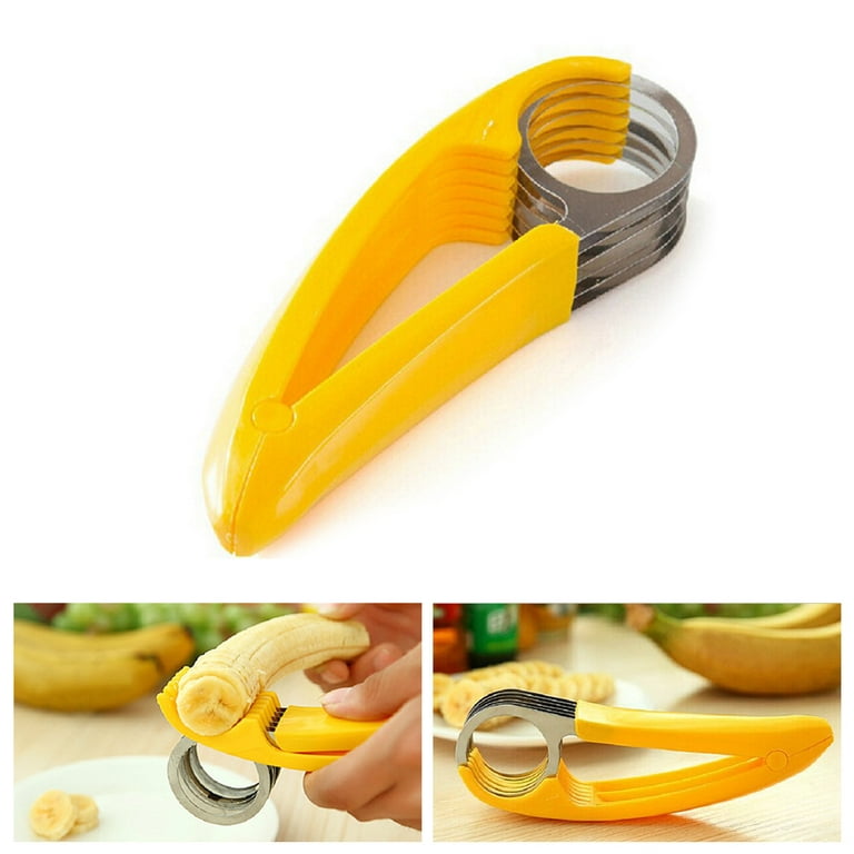 1/2Pcs Banana Slicer Fruit Knife Veggie Cucumber Cutter Kitchen Gadget Bar  Tools