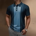 thumbnail image 2 of Sngxgn Men's Short Sleeve Polo T-Shirt(Blue,L), 2 of 4