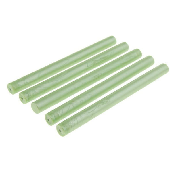 5 piezas de barras de cera de sellado, cera flexible para pistola de pegamento para sello de cera vintage y Verde claro