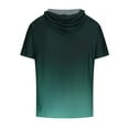 thumbnail image 4 of UVEASISHA Short Sleeve Hoodie Men,Men's Summer Hoodie Workout Gym Sweatshirt Muscle Fit Gradient Color Athletic Hoodies Pullover Hooded T-Shirts 2025 Army Green, 4 of 4