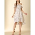 thumbnail image 6 of MODA NOVA Junior's Spaghatti Straps Ruffled Asymmetrical Midi Dress, 6 of 8