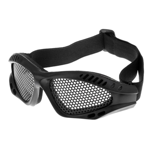 Táctico Ningún Ojo Ajustable De Las Gafas De Seguridad De Las Gafas De La Malla De Alambre De La Niebla Protege El Negro Sunnimix Gafas de malla de alambre
