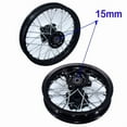 thumbnail image 2 of Applies to 1.40X12 inch Front 1.60-10 inch Rear Rims Aluminum Alloy Wheel Rims Black Hub CRF50 XR50 70 Apollo SDG 50cc 110 125cc, 2 of 7