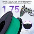 thumbnail image 3 of Epelay PLA Plus 3D Printer Filament, 1.75mm, 1kg Spool, Green, Compatible with Most FDM Printers, 3 of 8