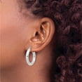 thumbnail image 3 of Sterling Silver 4Mm Round Hoop Earrings (Width 23) (Length 27) - Jbsp, 3 of 5