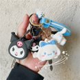thumbnail image 3 of Sanrio Hello Kitty Keychain Pompom Purin Silicone Key Case Pendant Cinnamoroll Kuromi My Melody Car Key Chain, 3 of 7