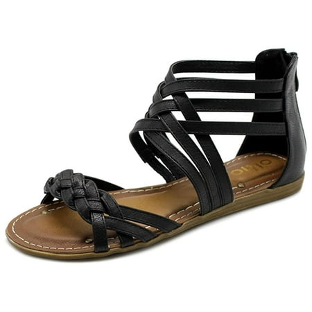 

Ollio Women s Shoe Gladiator Strappy Zip Closure Sandal M1803