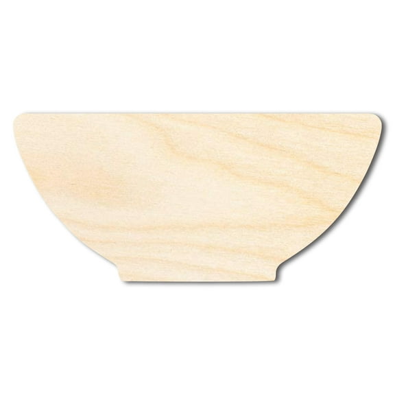 Unfinished Wood Bowl Shape - Kitchen Craft - up to 46" DIY 8" / 1/2"