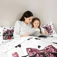 thumbnail image 5 of Homewish Cheetah Print Bowknot Full Size Comforter Sets 3-Piece for Boys Girls,Happy Valentine'S Day Bedding Comforter Set,Vintage Aesthetic Lightweight Bedding Sets,Ultra Soft Home Decor, 5 of 8