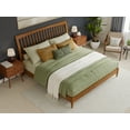 thumbnail image 3 of AFI Orleans King Solid Wood Low Profile Sleigh Platform Bed, Light Toffee, 3 of 12