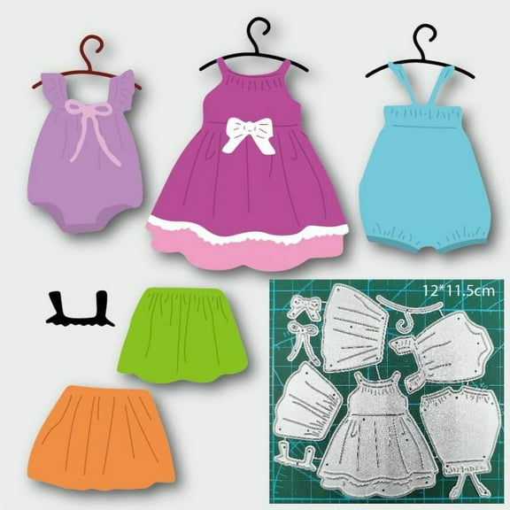 Die Cuts for Card Making, Ouginx Baby Clothing Metal Cutting Dies DIY Die Cutters Die Stencils for Scrapbooking, Embossing & More
