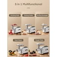 thumbnail image 3 of Electric Meat Grinder Heavy Duty,3000W Max 5 in1 Sausage Stuffer Maker with 4 Stainless steel Plates & 3 Blades,Sausage & Kubbe Maker Kit/Slider Maker, 3 of 10
