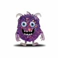 thumbnail image 2 of Purple Glitter Squishy Toy with Horns and Big Eyes, Single Unit, Sparkly Design, for Kids, Relaxation Toy, 2 of 3