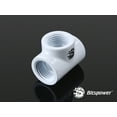 thumbnail image 2 of Bitspower T-Block Fitting with Triple G1/4" Female, Deluxe White, 2 of 4