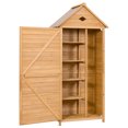 thumbnail image 4 of Gymax Remise de Jardin en Bois avec Porte Simple, 4 of 7