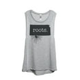 thumbnail image 1 of Thread Tank Home Roots State Kansas KS Women's Sleeveless Muscle Tank Top Sport Grey Small, 1 of 4