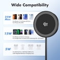 thumbnail image 5 of Magnetic Wireless Charger, 25W Magnetic Wireless Charging Pad Compatible for iPhone 17/16/15/14/13/12, AirPods,Ultra-Slim Case Friendly Charging Mat (Black), 5 of 9