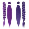 thumbnail image 4 of Purple Pre-stretched Braiding Hair Extension, Demon Hunters Rumi Costume Hair Extension for Kids, Anime Halloween Cosplay Props_c*, 4 of 5