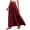 Wine, variant on APEXFWDT Women's Long Maxi Skirt Casual High Waist A-Line Skirt Flowy Swing Skirt for Summer Daily and Vacation,L,Army Green