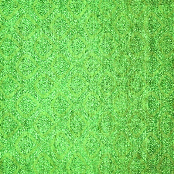 Ahgly Company Indoor Square Abstract Green Modern Area Rugs, 4' Square