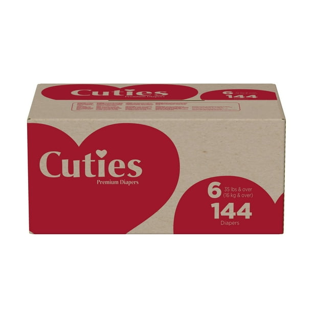 Cuties Baby Diapers, Size 6, 144 Diapers