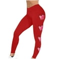 thumbnail image 5 of Feancey Todays Sales Valentines Day Leggings for Women Butt Lift High Waisted Tights Cute Heart Print Seamless Yoga Pants Tummy Control Stretchy Workout Pant Red XL, 5 of 7